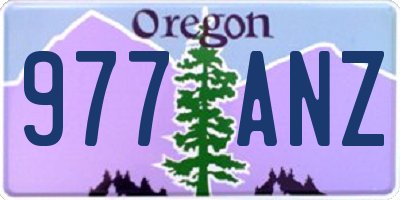 OR license plate 977ANZ