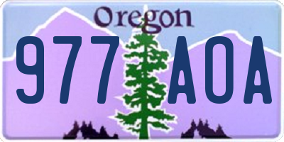 OR license plate 977AOA