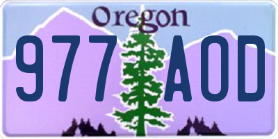 OR license plate 977AOD