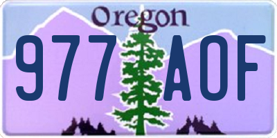 OR license plate 977AOF