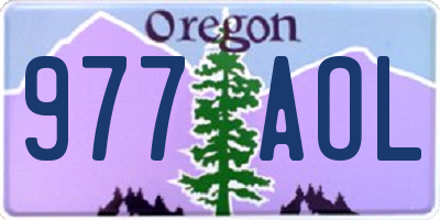 OR license plate 977AOL