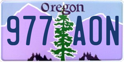 OR license plate 977AON
