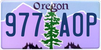 OR license plate 977AOP