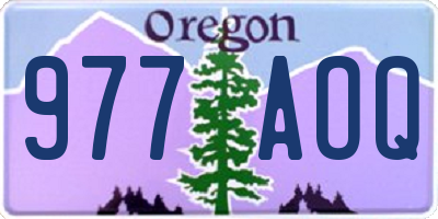 OR license plate 977AOQ