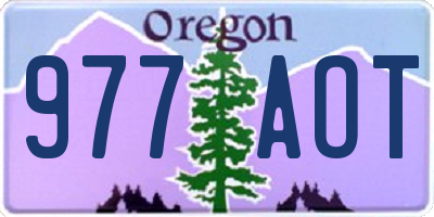 OR license plate 977AOT