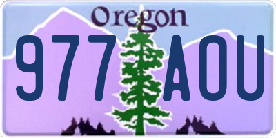 OR license plate 977AOU
