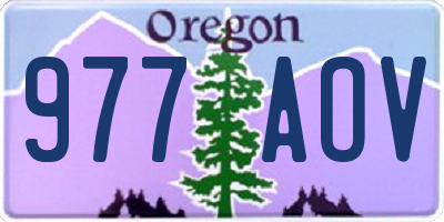 OR license plate 977AOV