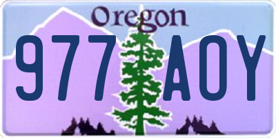 OR license plate 977AOY
