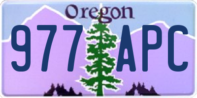 OR license plate 977APC