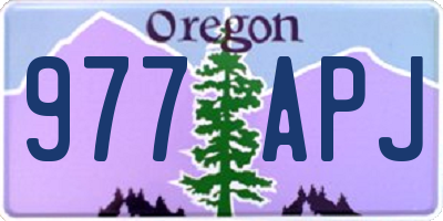 OR license plate 977APJ