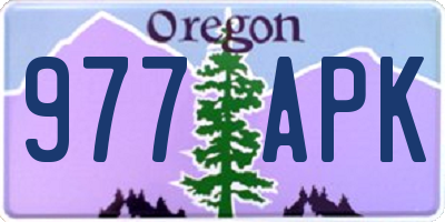 OR license plate 977APK