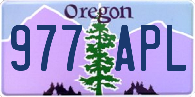 OR license plate 977APL