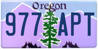 OR license plate 977APT