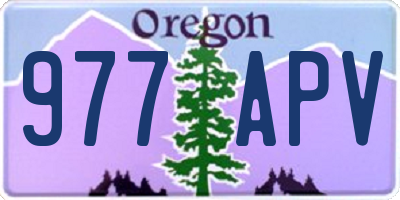 OR license plate 977APV