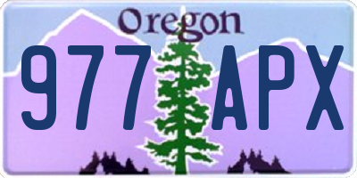 OR license plate 977APX