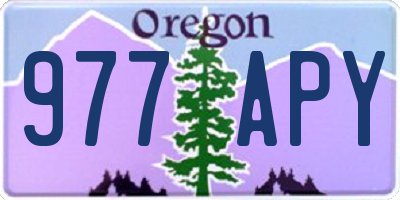 OR license plate 977APY