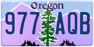 OR license plate 977AQB