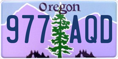 OR license plate 977AQD