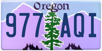 OR license plate 977AQI