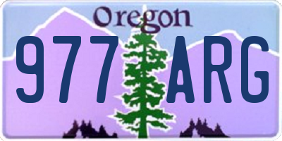 OR license plate 977ARG