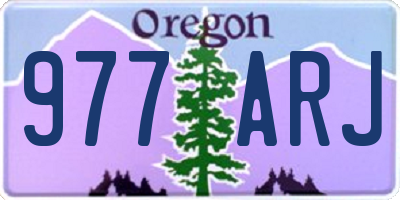 OR license plate 977ARJ