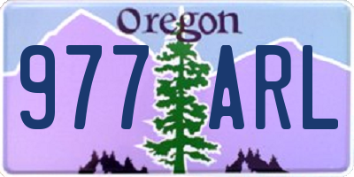 OR license plate 977ARL