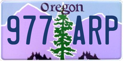 OR license plate 977ARP