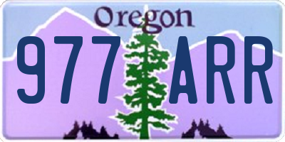 OR license plate 977ARR