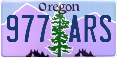 OR license plate 977ARS
