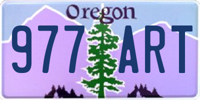 OR license plate 977ART