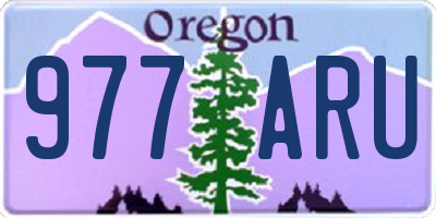 OR license plate 977ARU