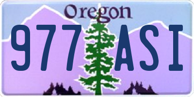 OR license plate 977ASI