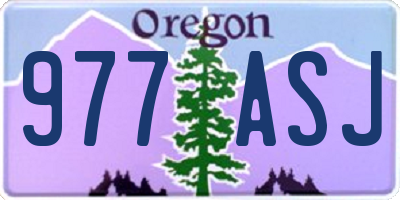 OR license plate 977ASJ