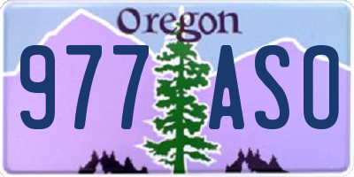 OR license plate 977ASO