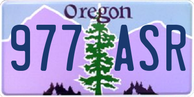OR license plate 977ASR