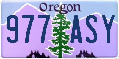 OR license plate 977ASY