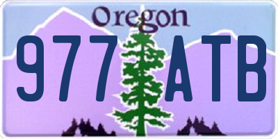 OR license plate 977ATB