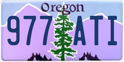 OR license plate 977ATI