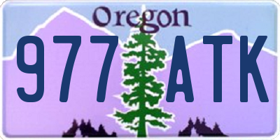 OR license plate 977ATK