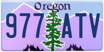 OR license plate 977ATV