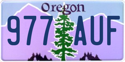 OR license plate 977AUF