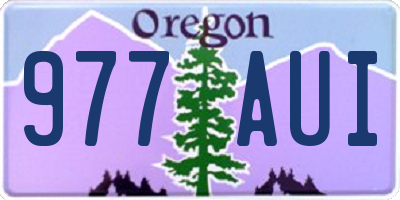 OR license plate 977AUI