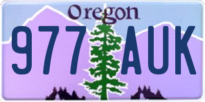OR license plate 977AUK