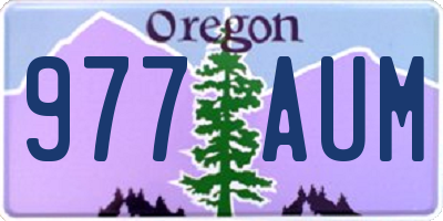 OR license plate 977AUM
