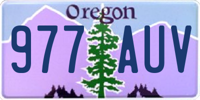 OR license plate 977AUV