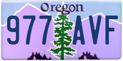 OR license plate 977AVF