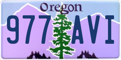 OR license plate 977AVI