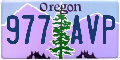 OR license plate 977AVP