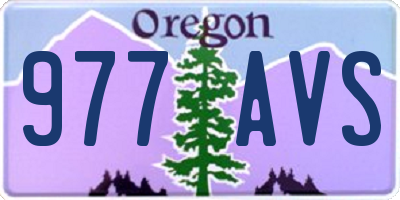 OR license plate 977AVS