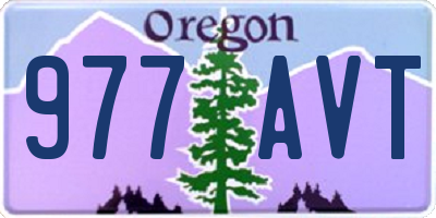OR license plate 977AVT